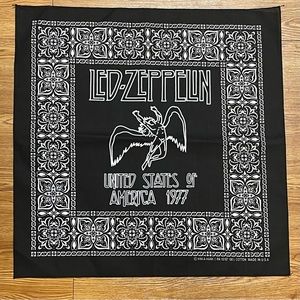 Led Zeppelin Icarus black bandanna made in USA